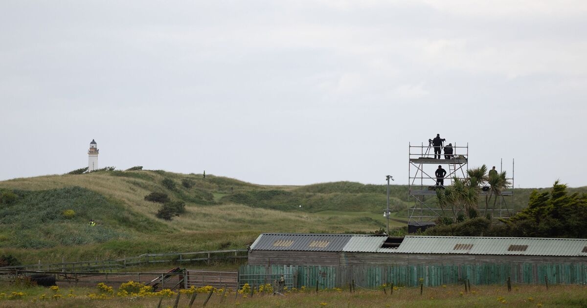 Trump's UK stay sees 'sniper towers' erected over 'American prison' Scottish golf resort