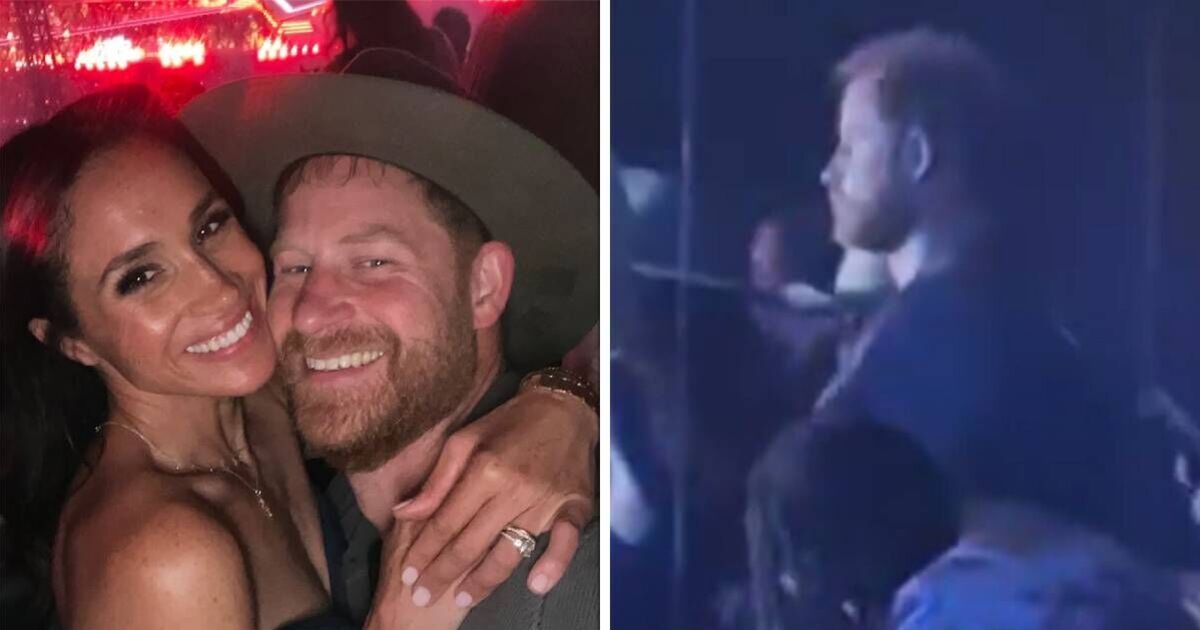 New footage of Prince Harry shows him 'looking glum' on date night with Meghan Markle