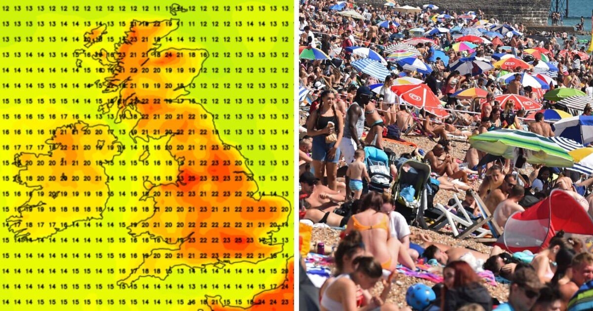 Карты жаркой погоды показывают, что «мини-волна тепла» с температурой 25°C накроет Англию и Шотландию — проверьте свой регион