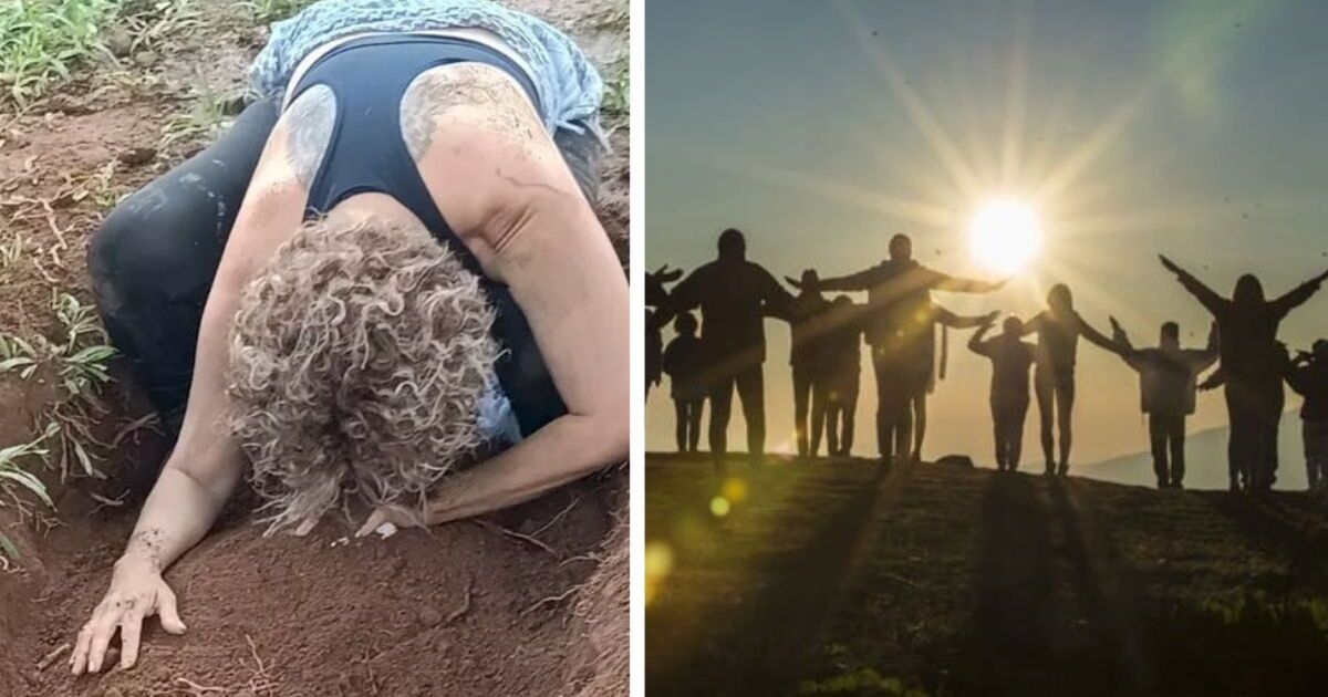 O retiro espiritual que vê pessoas 'enterradas vivas' por até 7 minutos