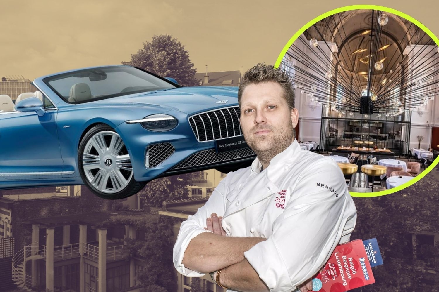 El truco del Bentley belga sobre un tejado: ¿la flexión de un pobre Adrian Portelli o la gloria de la gastronomía?