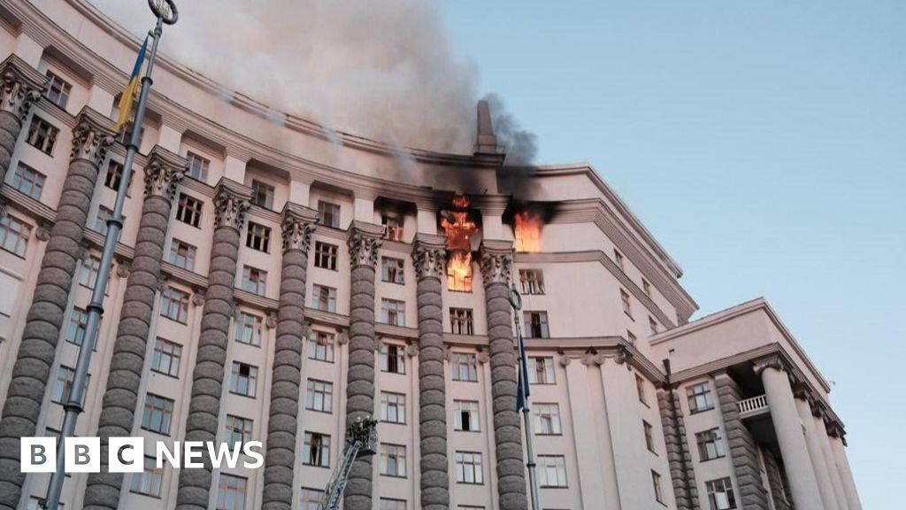 Ukraine's main government building in Kyiv hit for first time, PM says