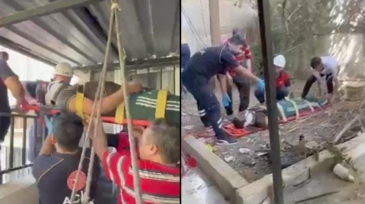 Epilepsi nöbeti geçiren talihsiz adam 4. kattan toprak zemine çakıldı