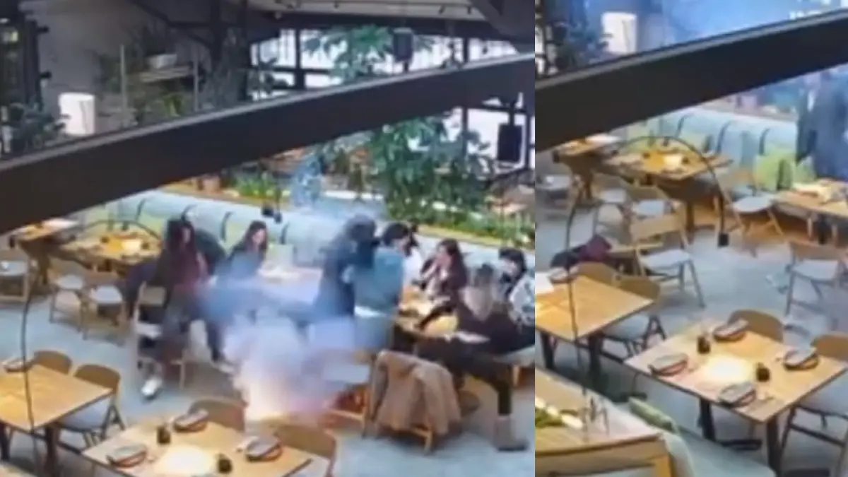 Video | Dizüstü bilgisayarın pili patladıktan sonra Meksika restoranında panik yaşandı