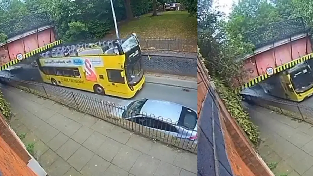Wideo | Piętrowy autobus uderzył w most w Anglii, raniąc 20 osób