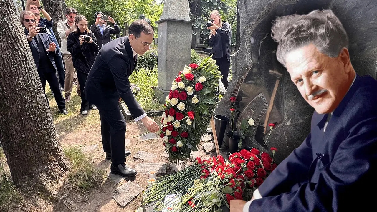 Nazim Hikmet wurde an seinem Grab in Moskau an seinem 62. Todestag gedacht