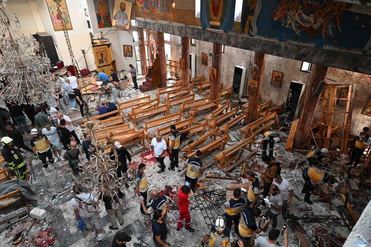 Siria: 20 muertos en ataque a iglesia; las autoridades culpan al Estado Islámico