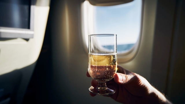 Alcohol en un avión: por qué incluso una copa de vino puede provocar un escándalo
