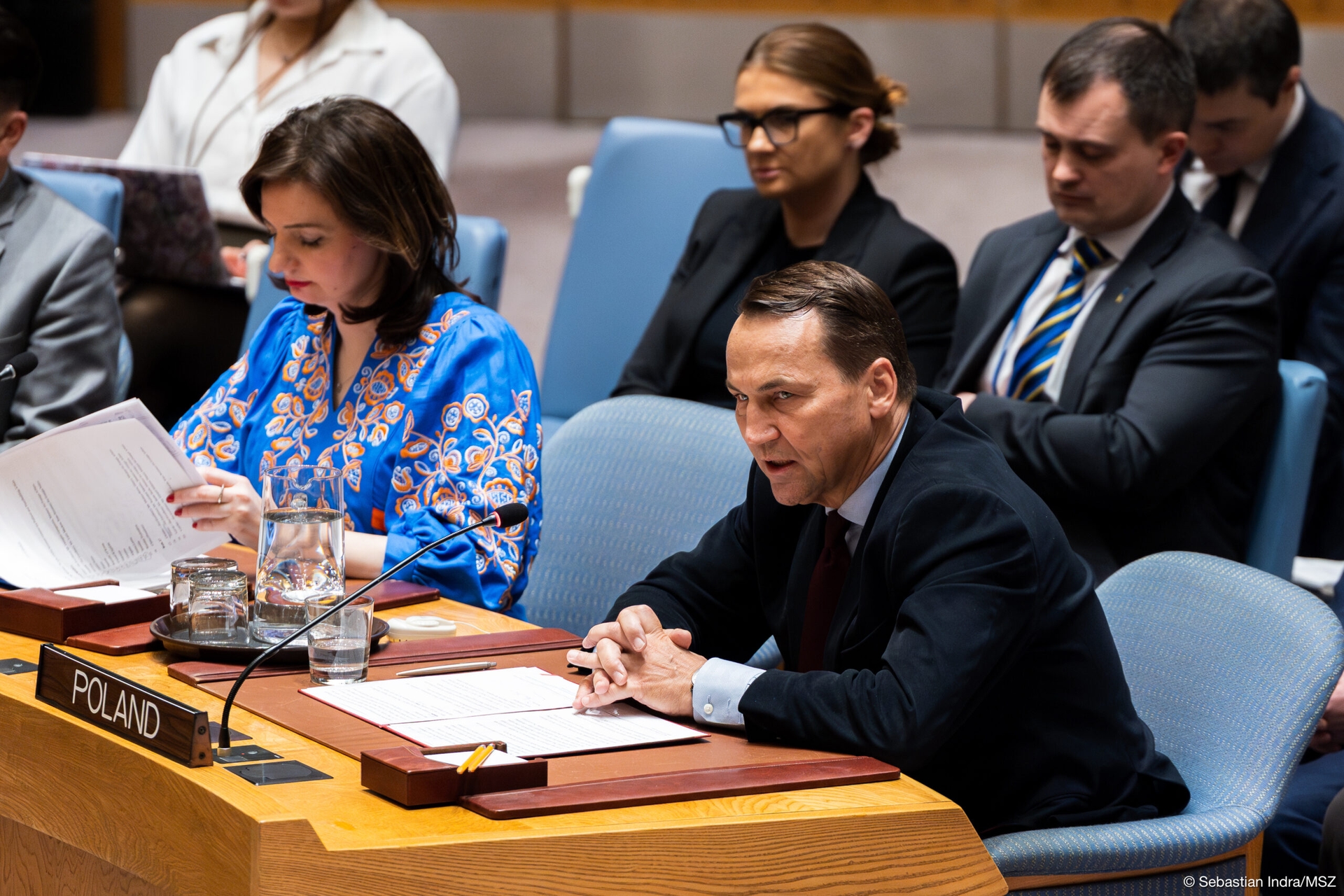 El ministro de Asuntos Exteriores polaco pide “paz a través de la fuerza” en Ucrania en un discurso ante la ONU