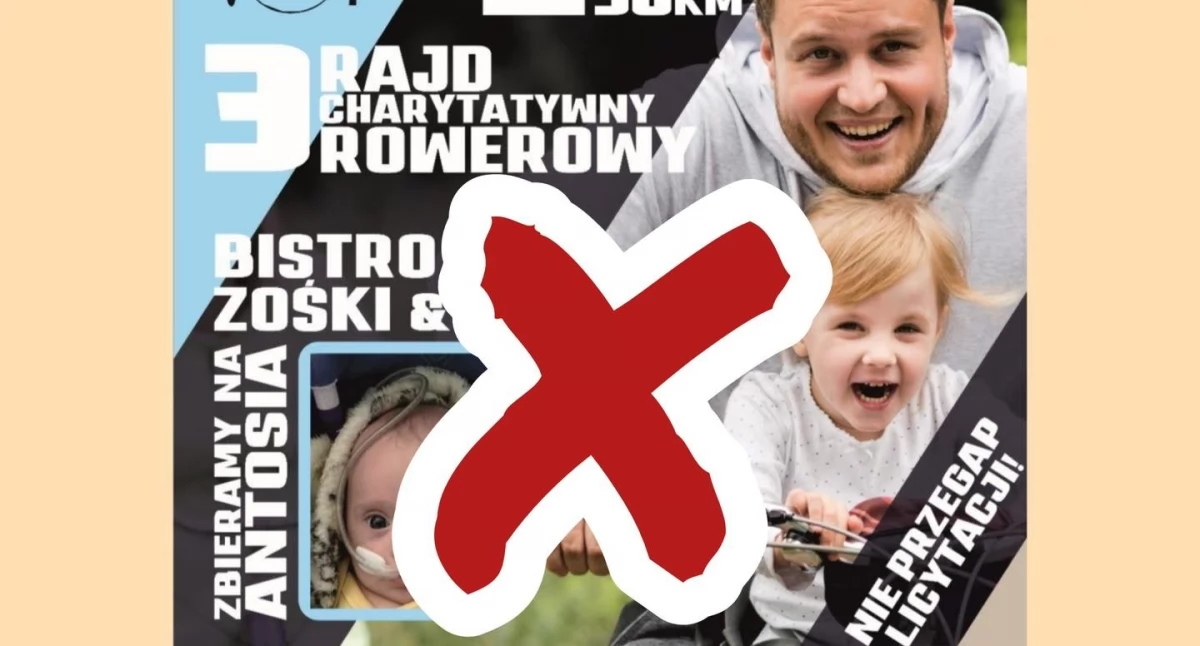 Odwołanie 3. Charytatywnego Rajdu Rowerowego BISTRO U ZOŚKI & BIKE – Aktualizacja i Plan Dalszych Działań Na Rzecz Antosia