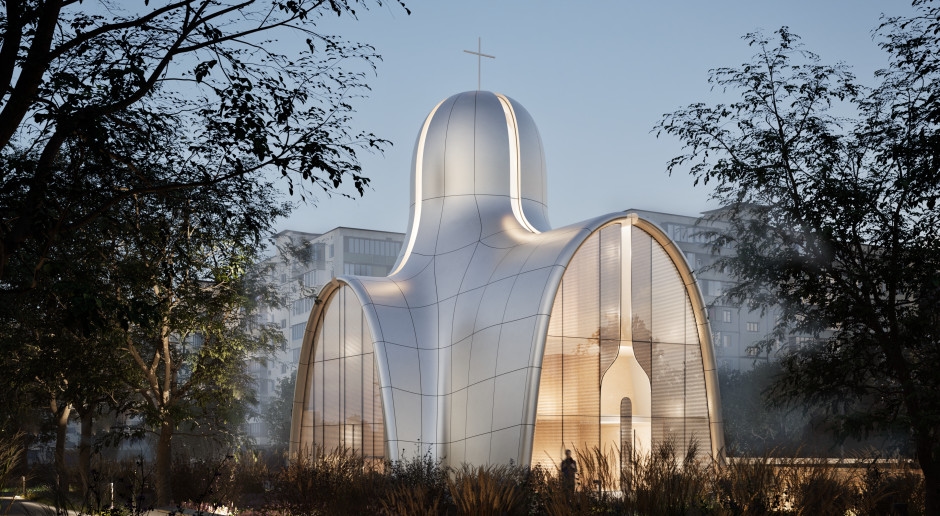 Uma igreja, um espaço público e... um abrigo antiaéreo? Um templo incomum está sendo construído em Kiev.