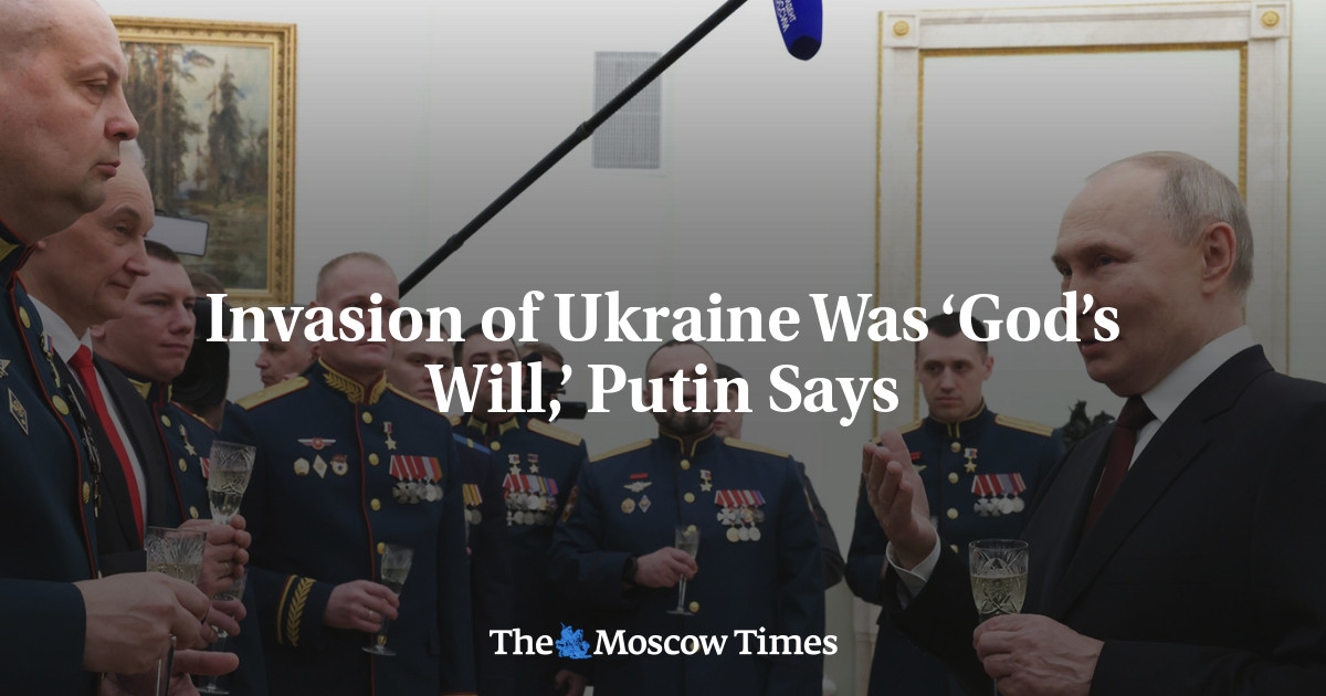 Putin afferma che l'invasione dell'Ucraina è stata "volontà di Dio"