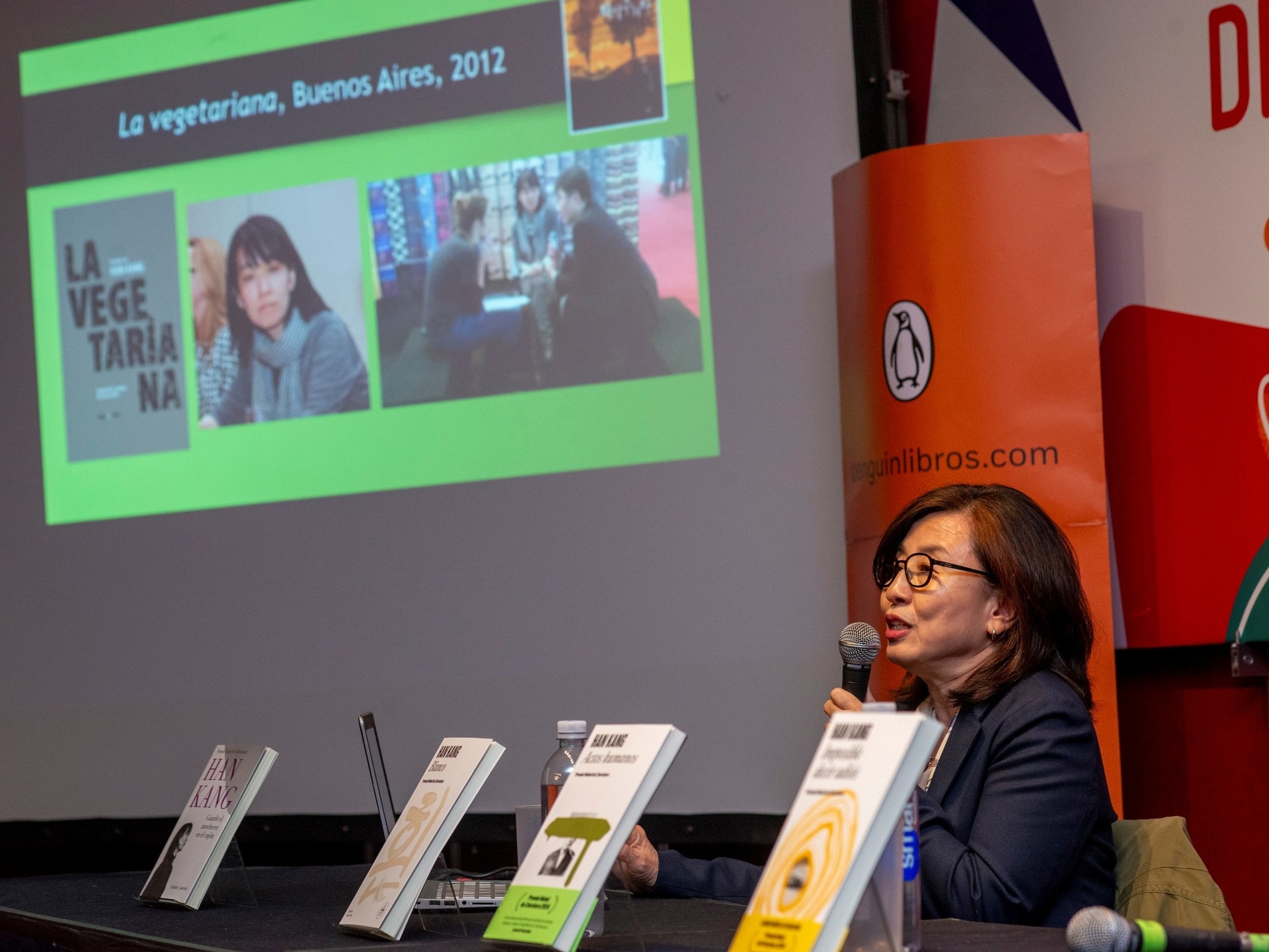 From a distance, Nobel Prize winner for Literature Han Kang participated in the Fair