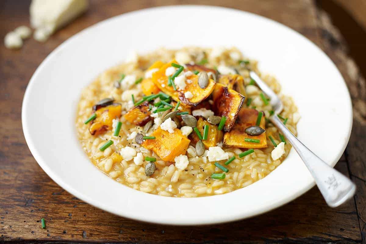 Receita deliciosa: risoto com abóbora assada