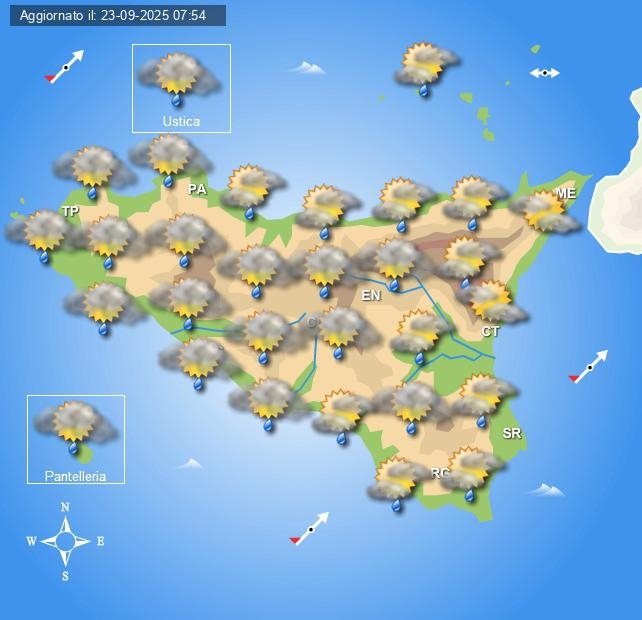Sizilien-Wetter für Mittwoch, 24. September