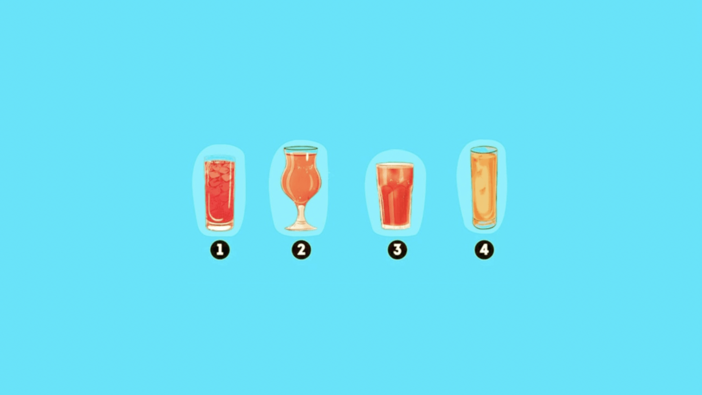 IQ test: Only those with an IQ >130 can recognize which glass has the most juice