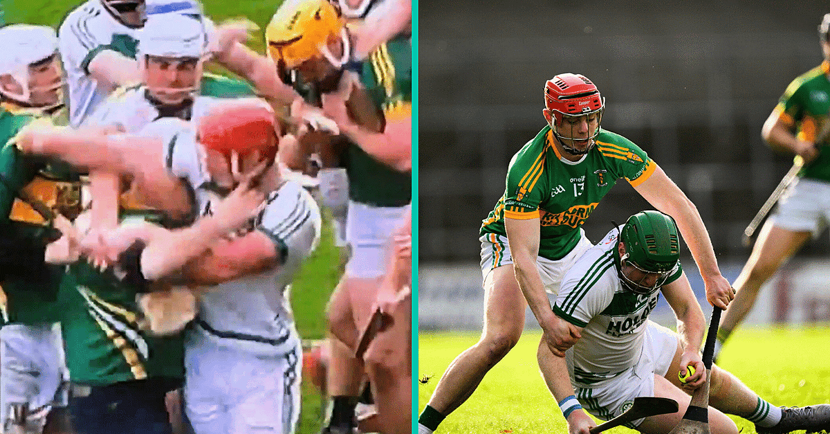 Scene vergognose mentre un tifoso affronta i giocatori del Ballyhale in campo dopo la partita del Leinster Club