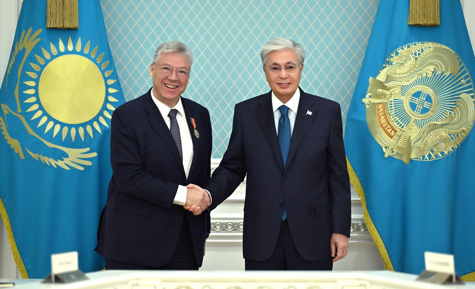 Het staatshoofd ontving leden van de Parlementaire Vriendschapsgroep Zwitserland-Kazachstan