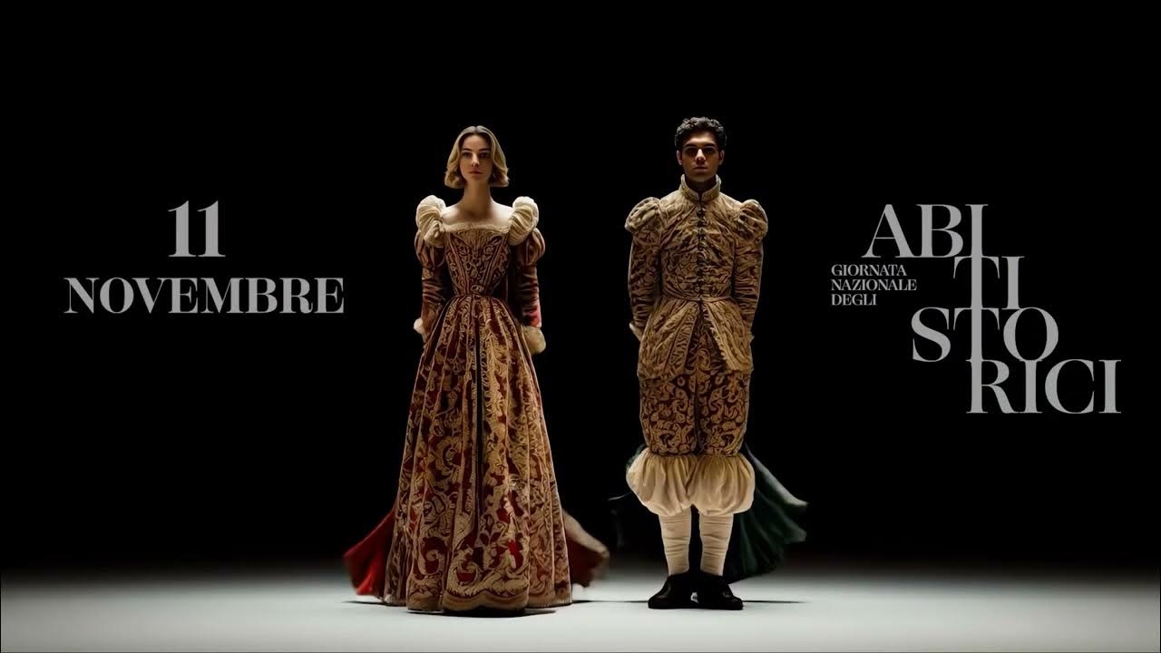 Evenementen, eerste Nationale Dag van Historische Kostuums: hier zijn het officiële logo en de advertentie